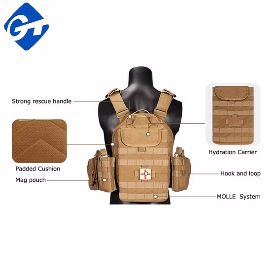 Multicam Chaleco Tactico Molle Colete protetor à prova de bala de liberação rápida para colete tático
