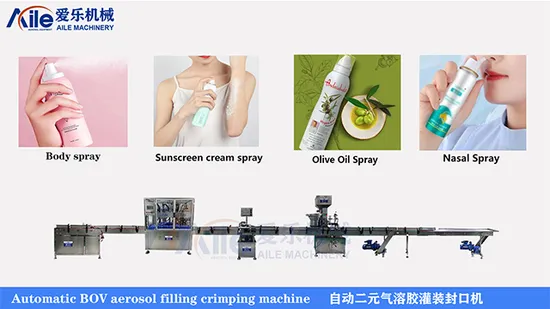 Máquina de enchimento de aerossol Bov para defesa pessoal com spray de pimenta